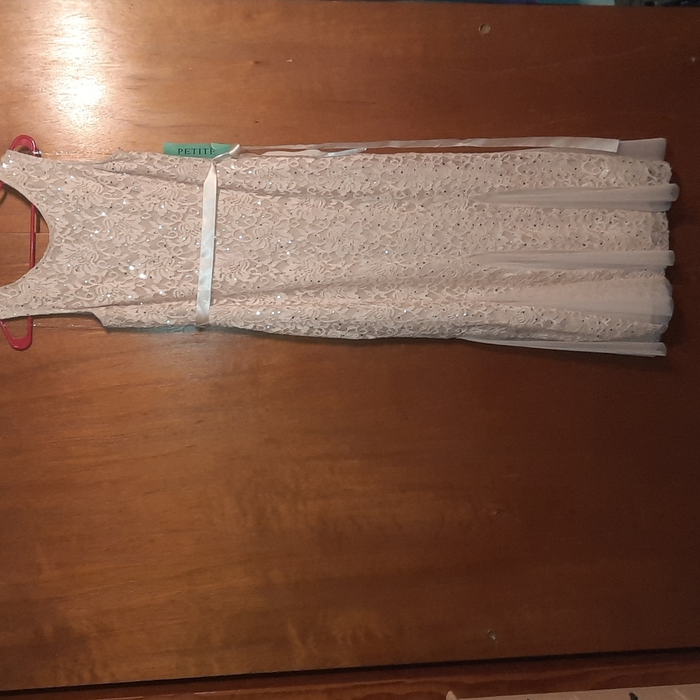 Candalite Sequins Special OccasionCream lace Dress